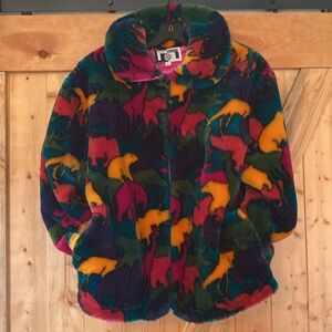 Vintage Fur Animal Circus Jacket Cropped